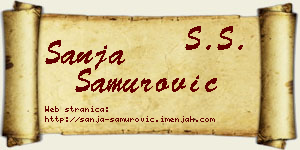 Sanja Samurović vizit kartica